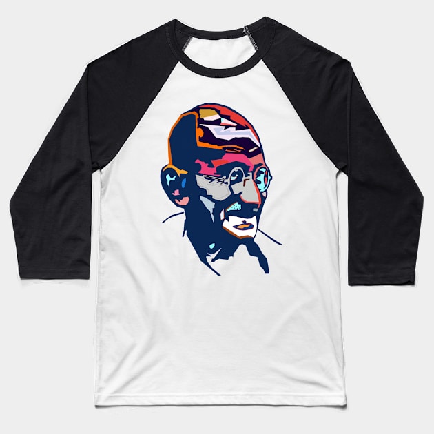 MAHATMA GANDHI Baseball T-Shirt by Pure Touch